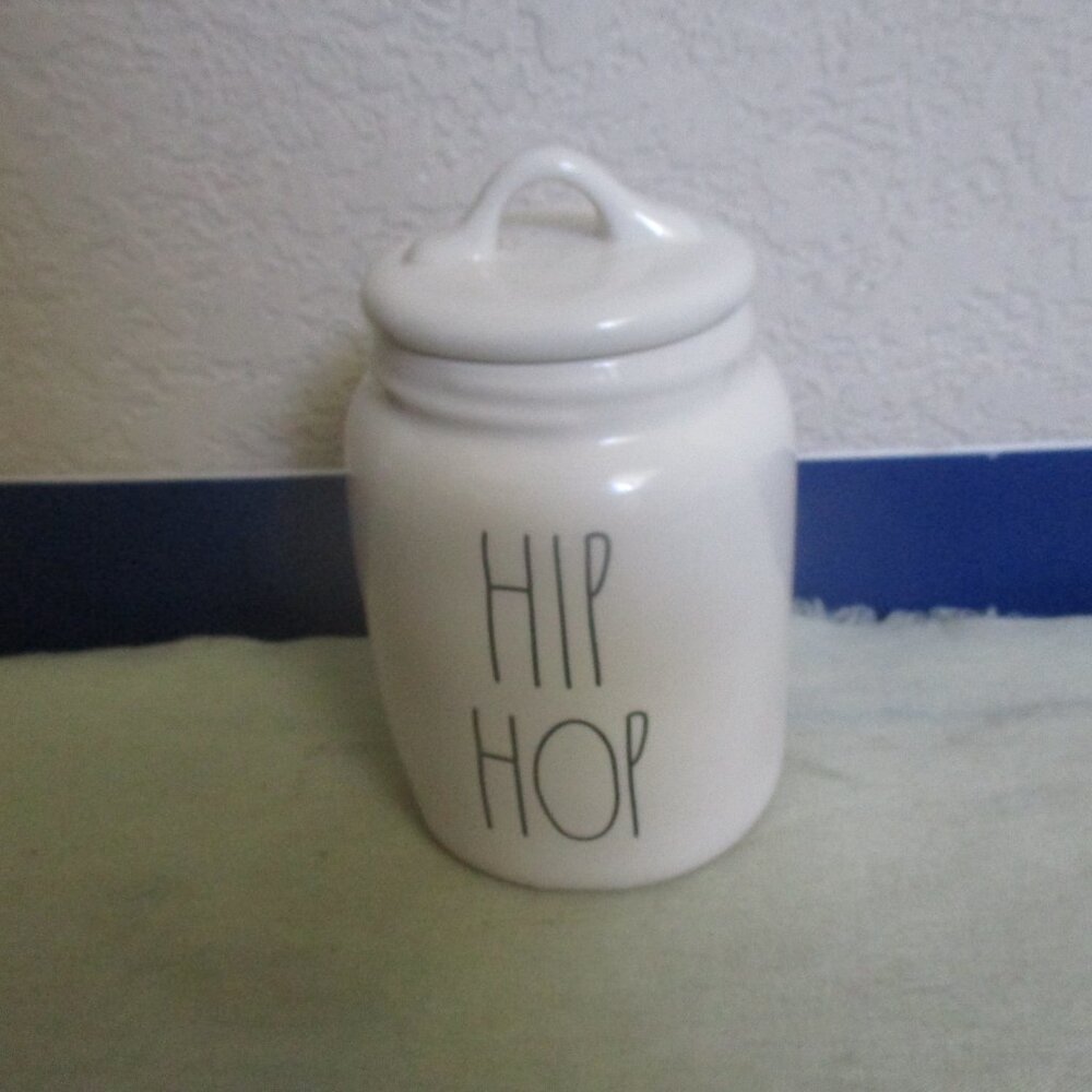 RAE DUNN HIP HOP Small Cannister  with a LID Small Food Storage Trinkets /Change